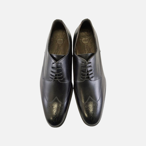 Men’s Black Wingtip Oxfords | Made in Italy Men’s Black Wingtip Oxfords | Made in Italy