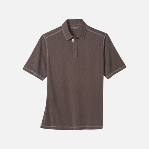 Mens Chocolate Johnston Murphy Slub Polo Shirt Mens Chocolate Johnston Murphy Slub Polo Shirt
