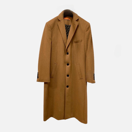 Men's Camel Wool and Cashmere Overcoat