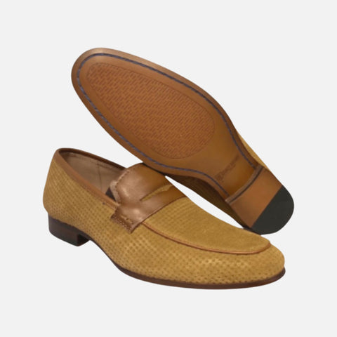 Clearance Shoe Sale | Tan Suede Penny Loafer Wyatt by Stacy Adams Clearance Shoe Sale | Tan Suede Penny Loafer Wyatt by Stacy Adams