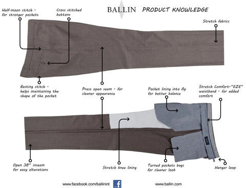 Ballin "Stone" Classic Fit Flat Front Dress Pants Ballin "Stone" Classic Fit Flat Front Dress Pants