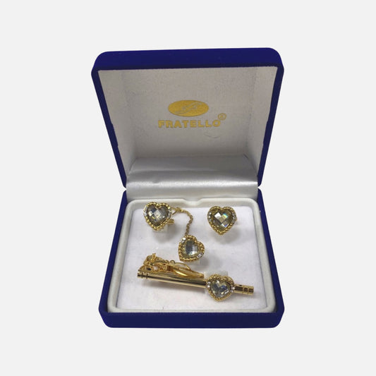 Heart Shaped Cufflink Set