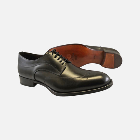 Men’s Black Wingtip Oxfords | Made in Italy Men’s Black Wingtip Oxfords | Made in Italy