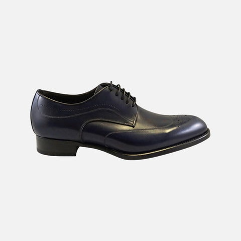 Navy Blue Wingtip Oxfords | Made in Italy Navy Blue Wingtip Oxfords | Made in Italy