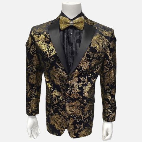 Mens Gold Velvet Style Tuxedo Blazer/Dinner Jacket Mens Gold Velvet Style Tuxedo Blazer/Dinner Jacket