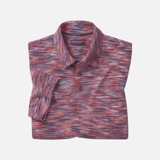 Clearance | Blue/Red Johnston Murphy Space-dyed Polo Shirt