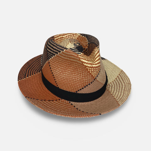 Panama Fedora Hat Giger by Bailey | Brown Plaid | Size S