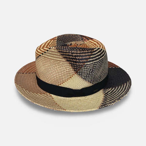 Panama Fedora Hat Giger by Bailey | Brown Plaid | Size S