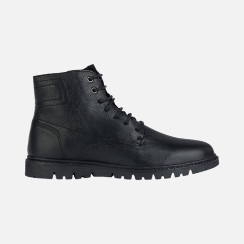 Geox Ghiacciaio Urban Black Leather Shoe - Clearance
