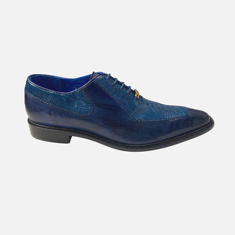 Belvedere Bagio Ostrich Shoe Ant. Navy Blue/Blue Jean