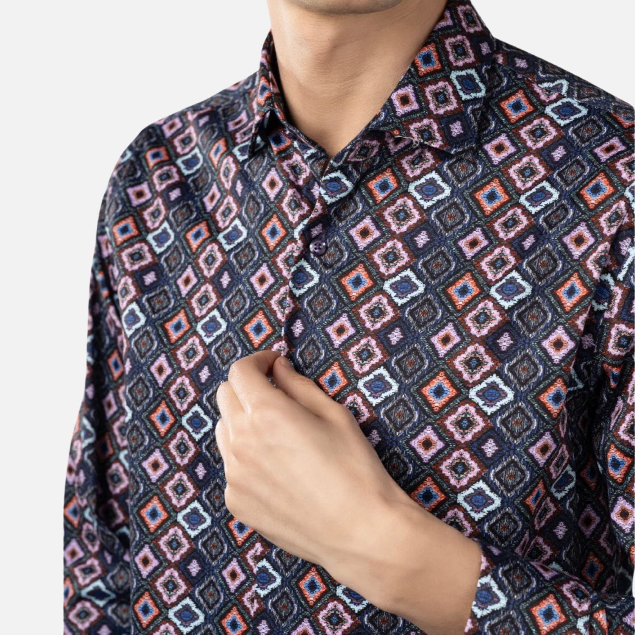 Mens Luchiano shirt with multi color