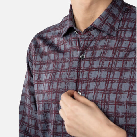 Luchiano Visconti 4916 Modern Fit Mens Long Sleeve Button Down Fashions Shirt
