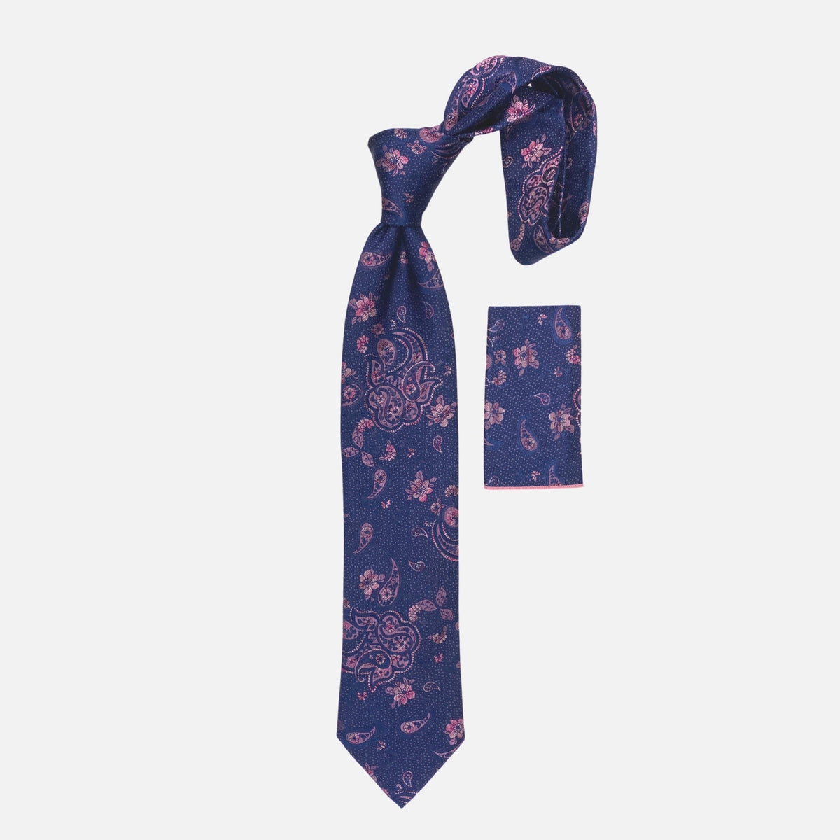 BW2414 Navy/Pink Steven Land Tie Silk