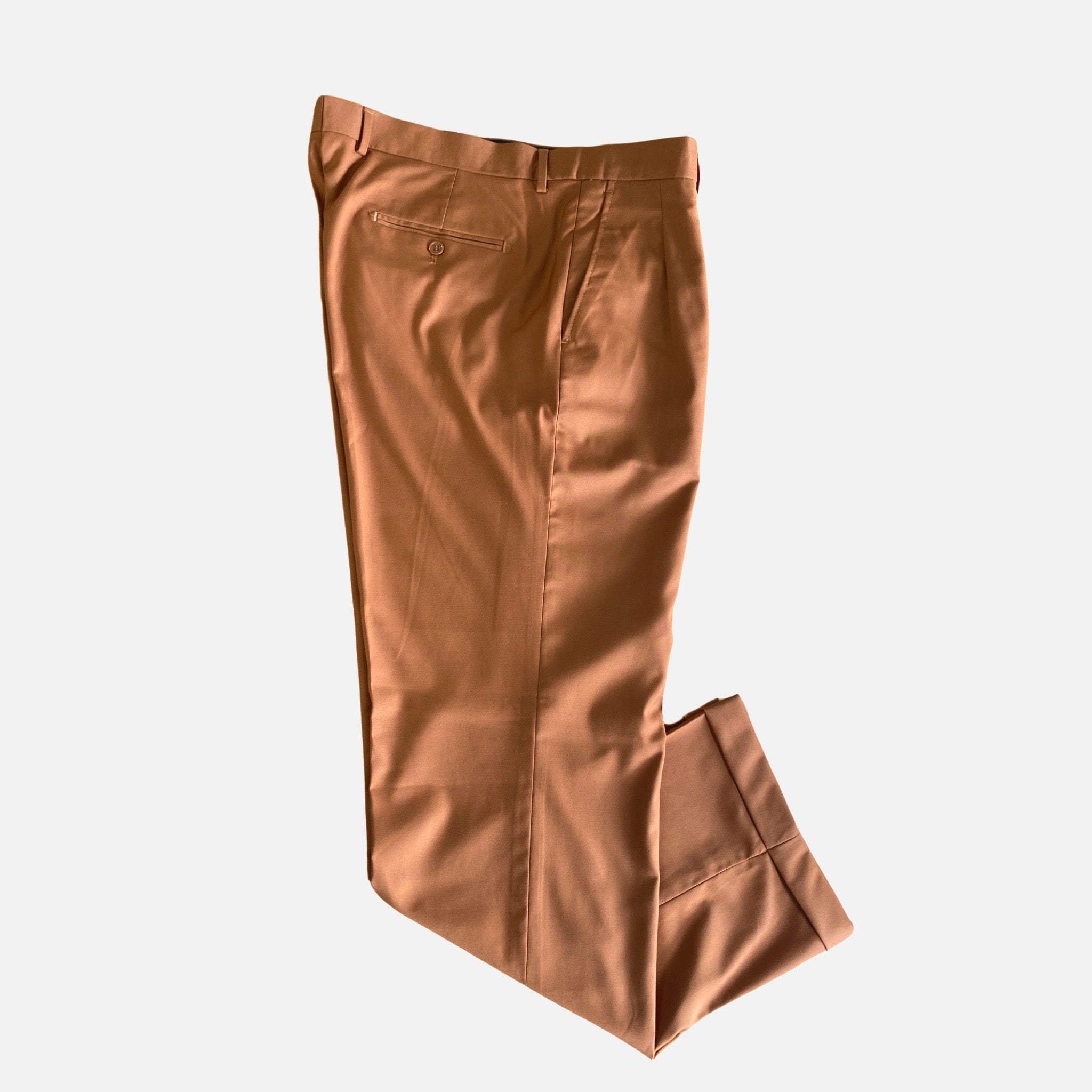 Clearance Sale: Inserch Men's Two-Pleat Pants - Caramel - Now Only $49.99!