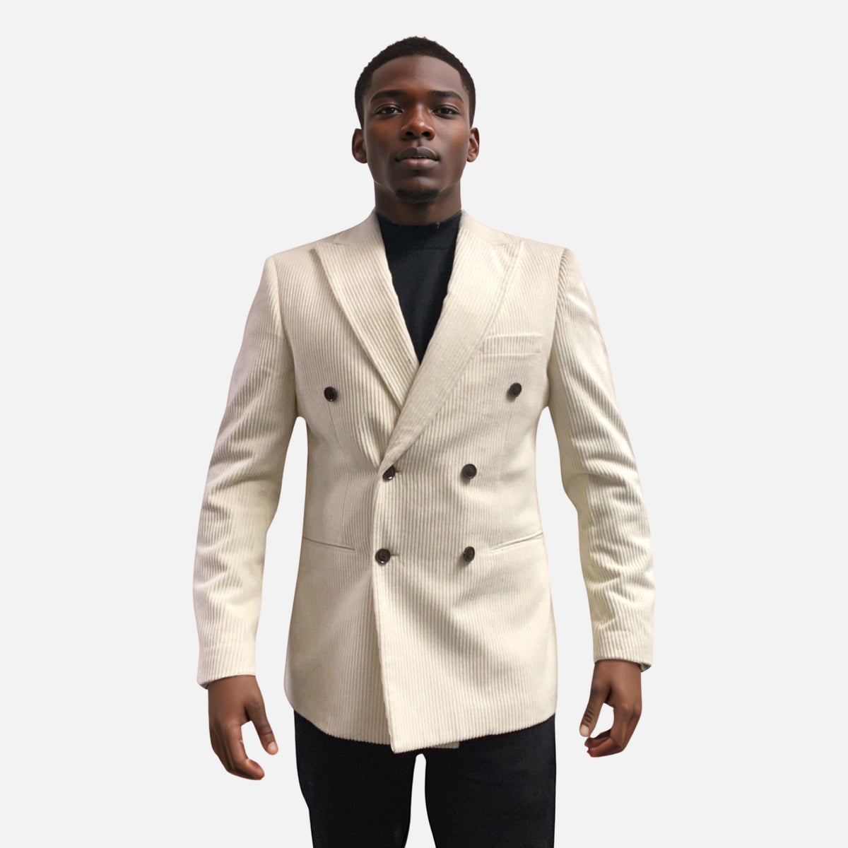 Mens white double breasted blazer