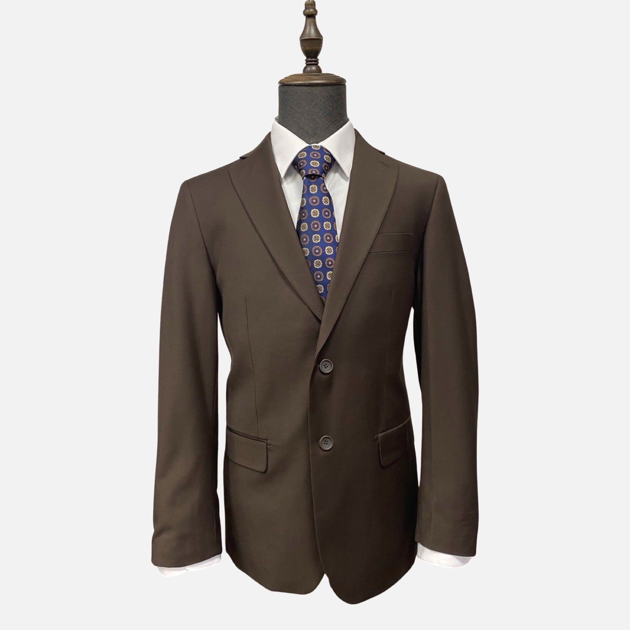 Mens Brown single breasted Suit