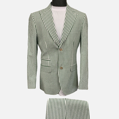 Mens Emerald searsucker suit