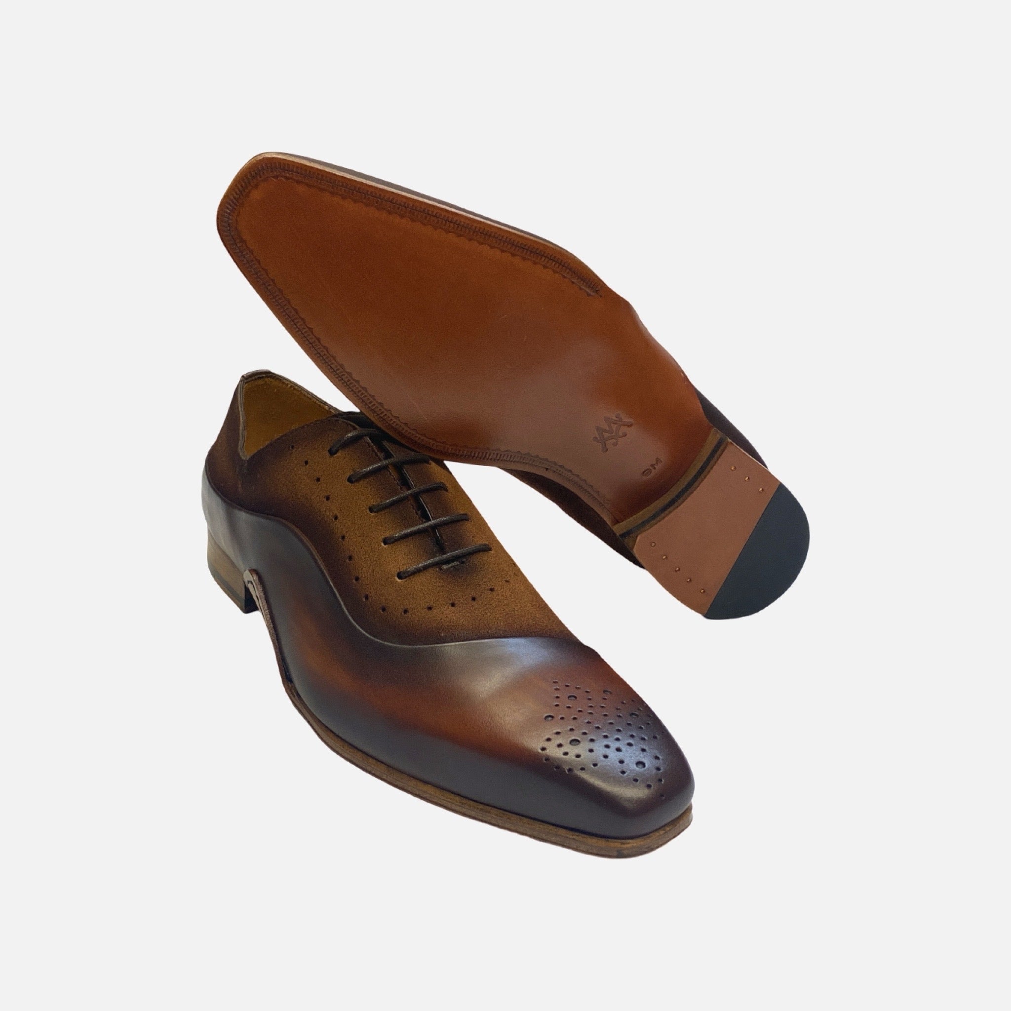 Mezlan Affari Medallion toe Oxford Cognac