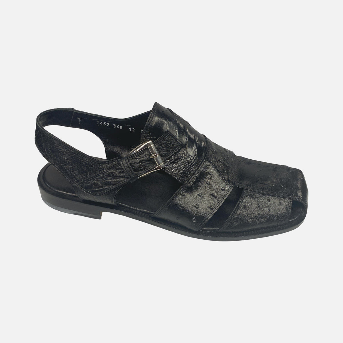 Mauri Mens Ostrich Sandal Black | Clearance | Last Pair size 10.5