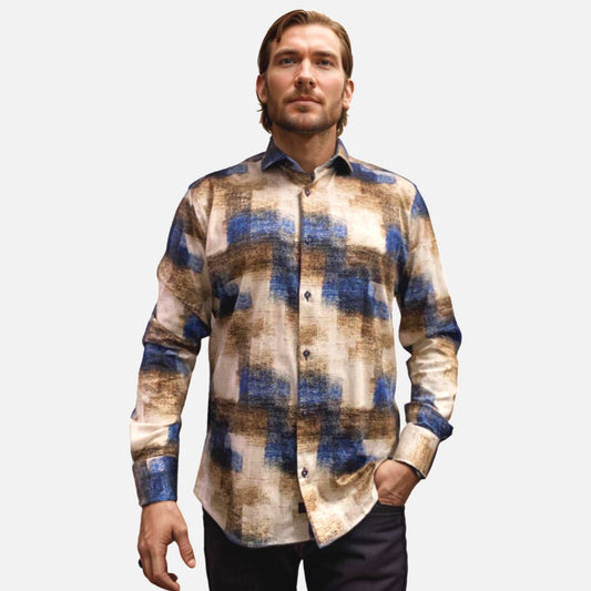 7 downie button up shirt for men