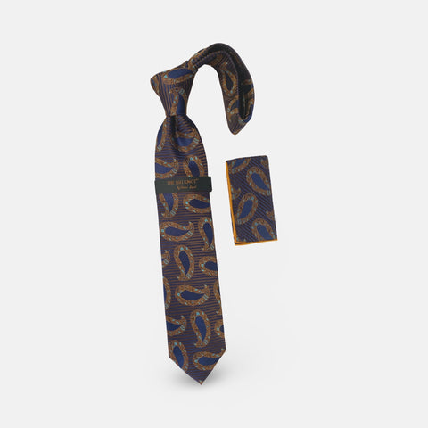 Steven Land Big Knot Silk Tie | BW437 Brown