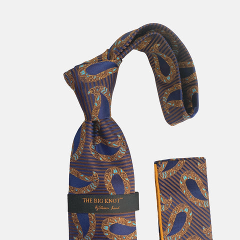 Steven Land Big Knot Silk Tie | BW437 Brown