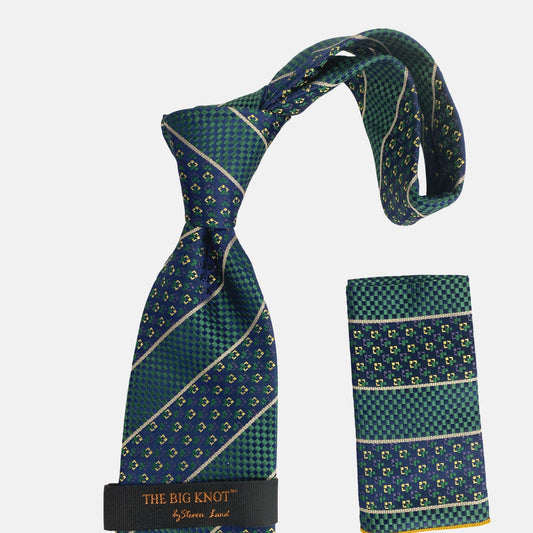 Steven Land Big Knot Silk Tie | BW435 Green