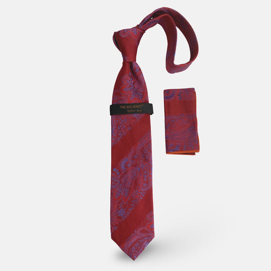 Steven Land Big Knot Silk Tie | BW433 Red