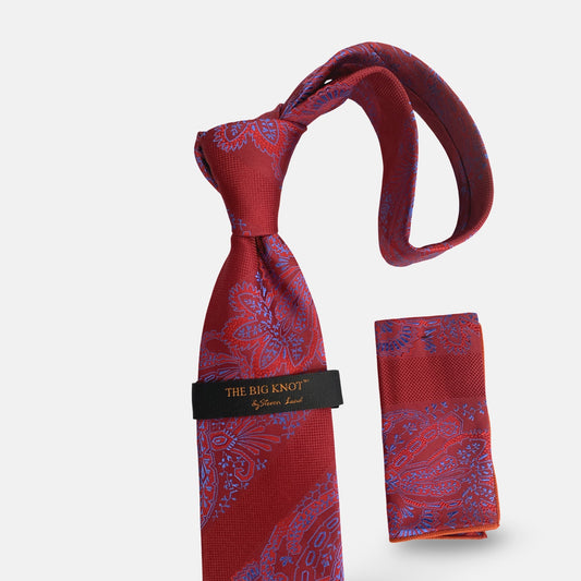Steven Land Big Knot Silk Tie | BW433 Red