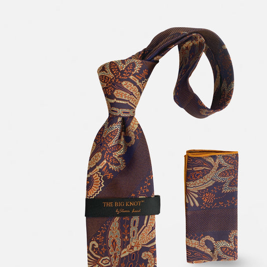 Steven Land Big Knot Silk Tie | BW433 Brown