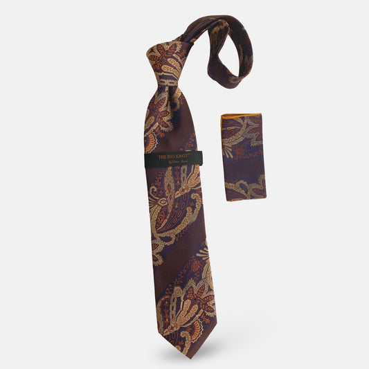 Steven Land Big Knot Silk Tie | BW433 Brown