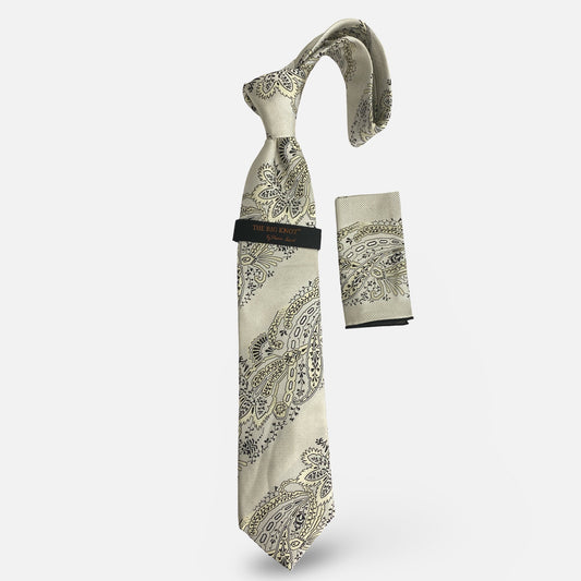 Steven Land Big Knot Silk Tie | BW433 Ecru