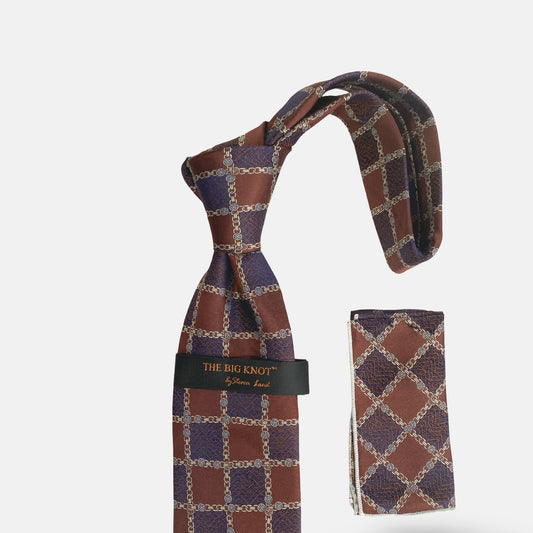Steven Land Big Knot Silk Tie | BW436 Brown
