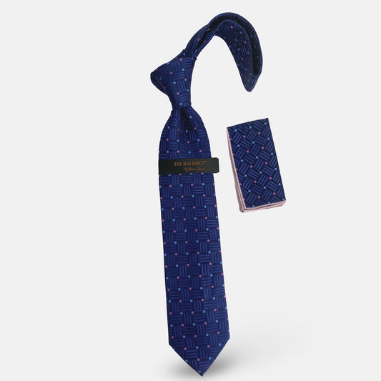 Steven Land Big Knot Silk Tie | BW432 Navy Blue