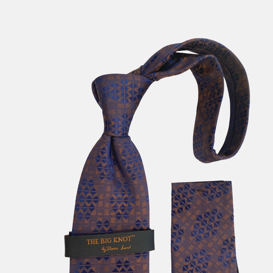 Steven Land Big Knot Silk Tie | BW438 Brown