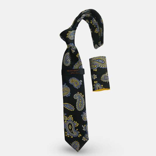 Steven Land Big Knot Silk Tie | BW424 Black