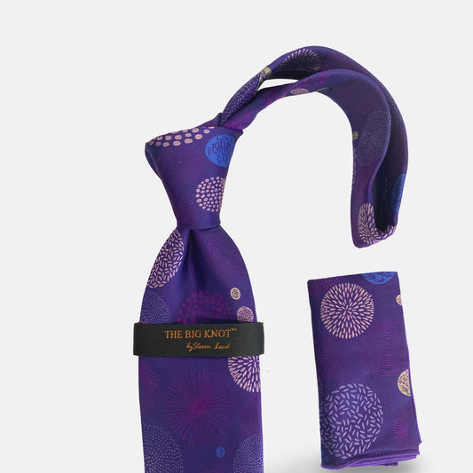 Steven Land Big Knot Silk Tie | BW425 Purple