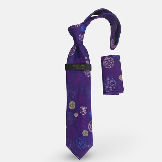 Steven Land Big Knot Silk Tie | BW425 Purple