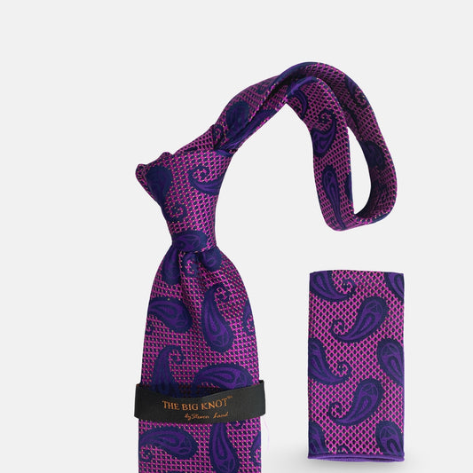 Steven Land Big Knot Silk Tie | BW426 Purple