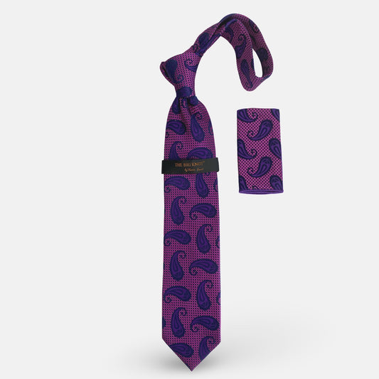 Steven Land Big Knot Silk Tie | BW426 Purple