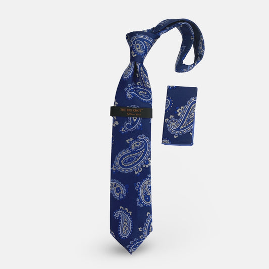 Steven Land Big Knot Silk Tie | BW424 Navy Blue