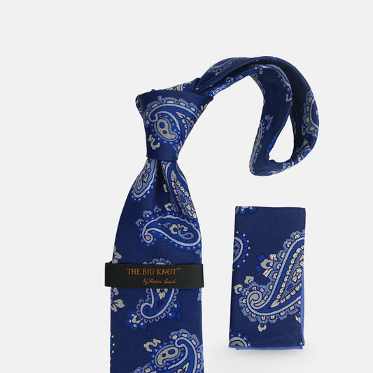 Steven Land Big Knot Silk Tie | BW424 Navy Blue