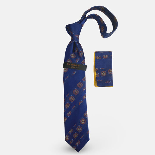 Steven Land Big Knot Silk Tie | BW423 Navy