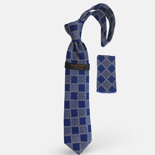 Steven Land Big Knot Silk Tie | BW436  Navy
