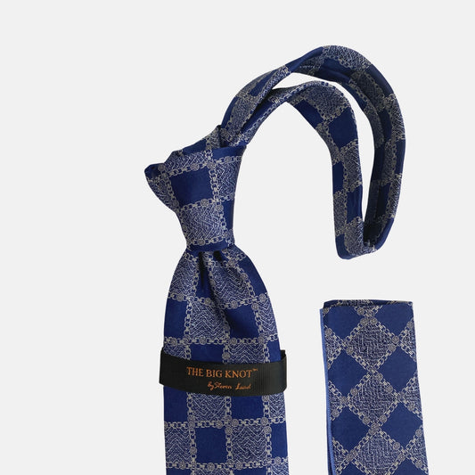 Steven Land Big Knot Silk Tie | BW436  Navy
