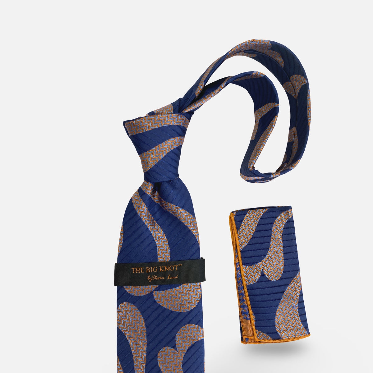 Steven Land Big Knot Silk Tie | BW437 Navy