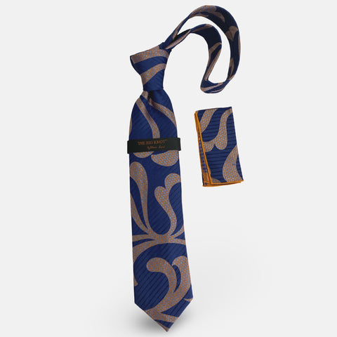 Steven Land Big Knot Silk Tie | BW437 Navy
