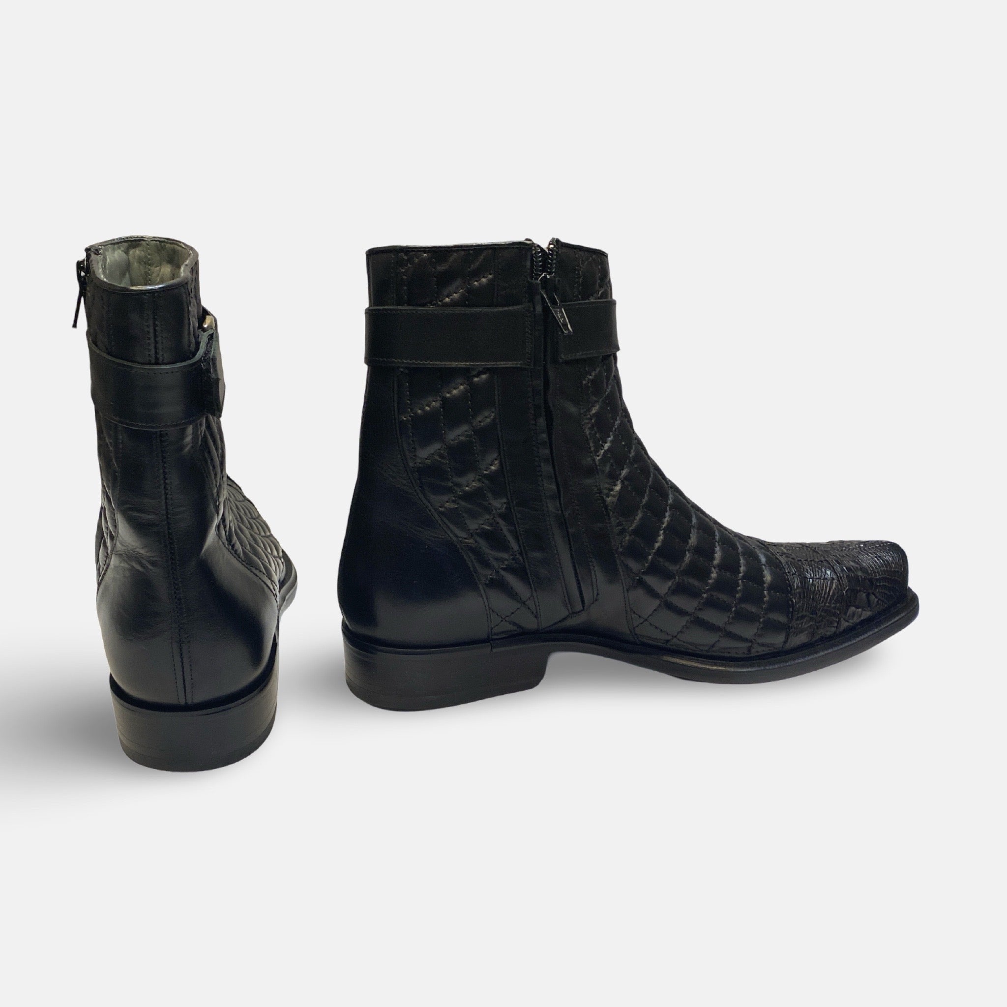 Mens Side Zip Boot by Belvedere, exotic skin