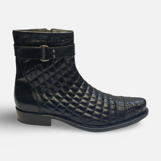 mens quilted/alligator boot for men