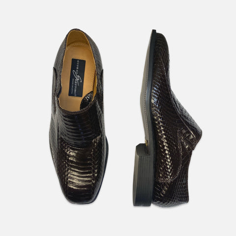 Mens Genuine Snakeskin Loafer Felix by Giorgio Brutini | Clearance | Size 7.5 to 15